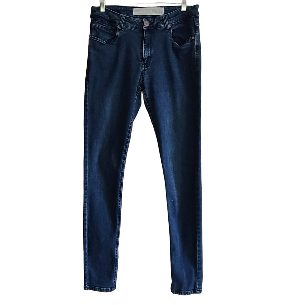 BARBELL APPAREL Skinny Straight Athletic Fit Stretch Medium Wash‎ Jeans Men's 32